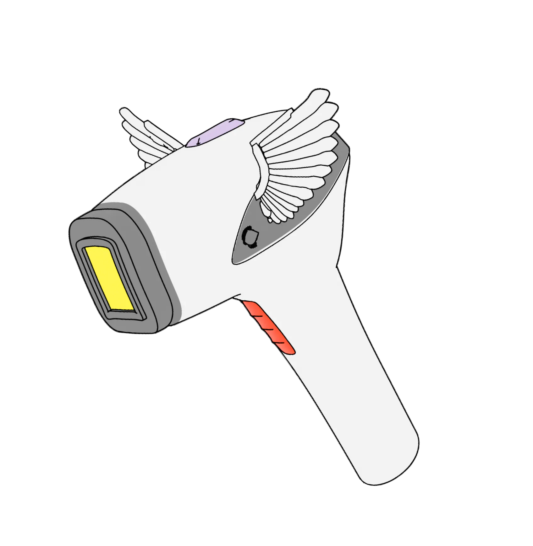 Winged Hi Laser device
